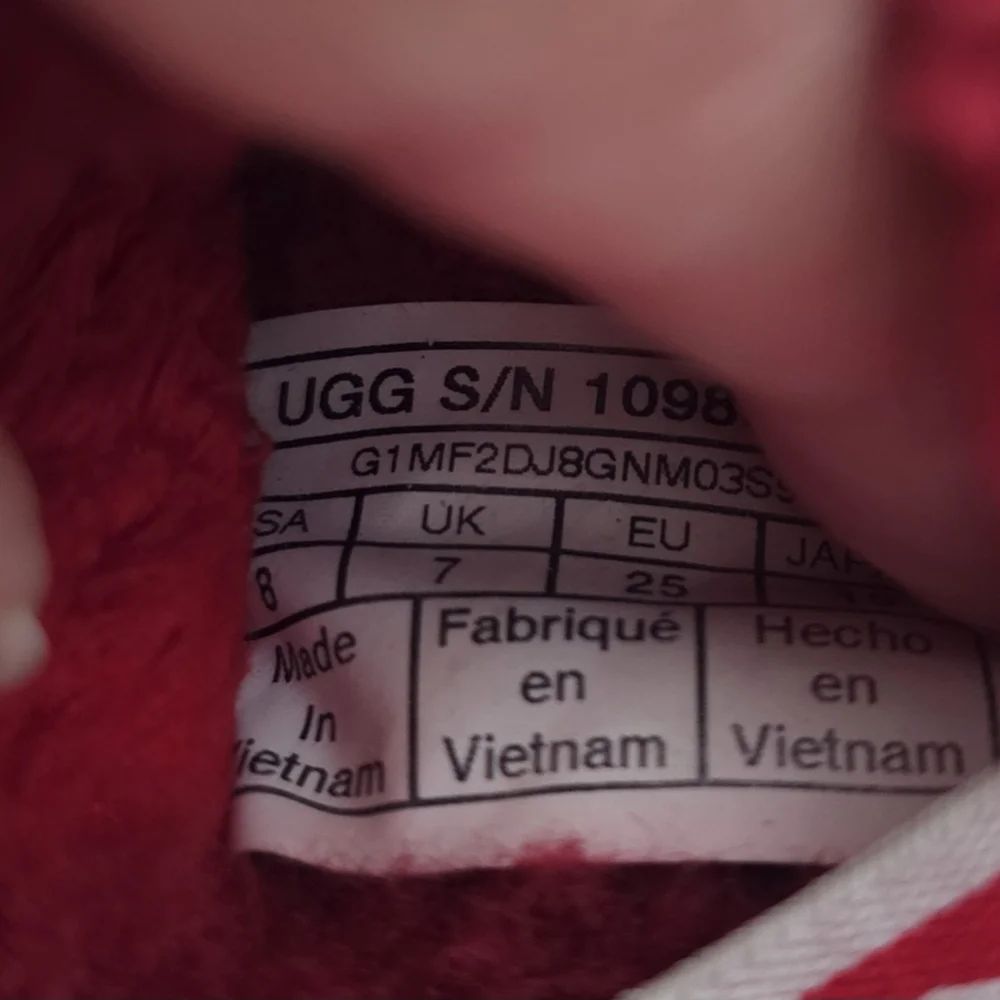 Ugg Fluff Yea Little Girls Slide Slippers Sandal Red Toddler‎ 8